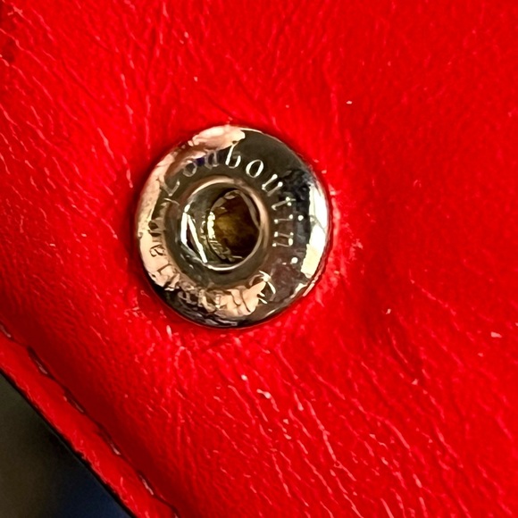 Christian Louboutin Multicolor Studded
Patent Leather Bifold card case holder - Picture 8 of 15